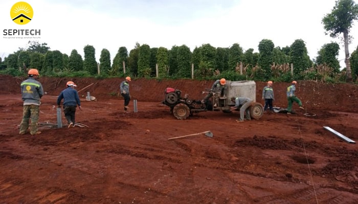Thi công Trang trại nông nghiệp kết hợp lắp hệ thống điện năng lượng mặt trời 3MW, Xã Cư Né, huyện Krông Búk, tỉnh Đắk Lắk 4
