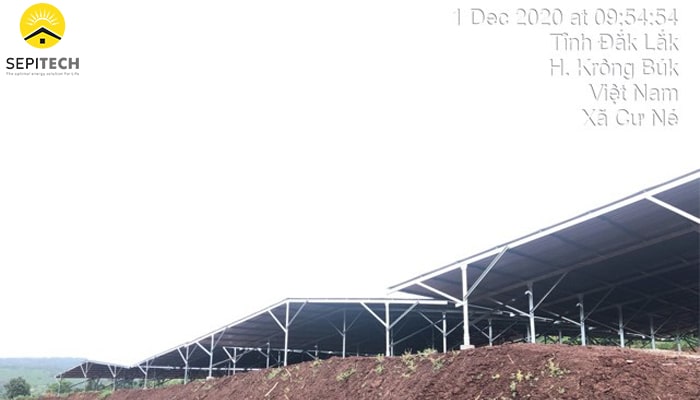 Thi công Trang trại nông nghiệp kết hợp lắp hệ thống điện năng lượng mặt trời 3MW, Xã Cư Né, huyện Krông Búk, tỉnh Đắk Lắk 6