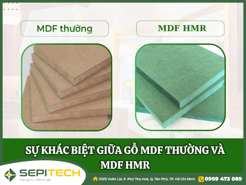 Sự khác biệt giữa gỗ MDF thường và gỗ MDF HMR là gì?