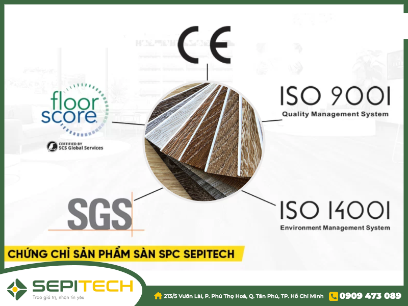 Sàn SPC của SEPITECH đạt tiêu chuẩn Floorscore